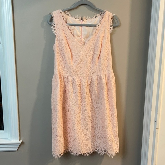 Shoshanna Sierra Pink Lace Sleeveless Cocktail Dress Size 12 - Picture 1 of 9
